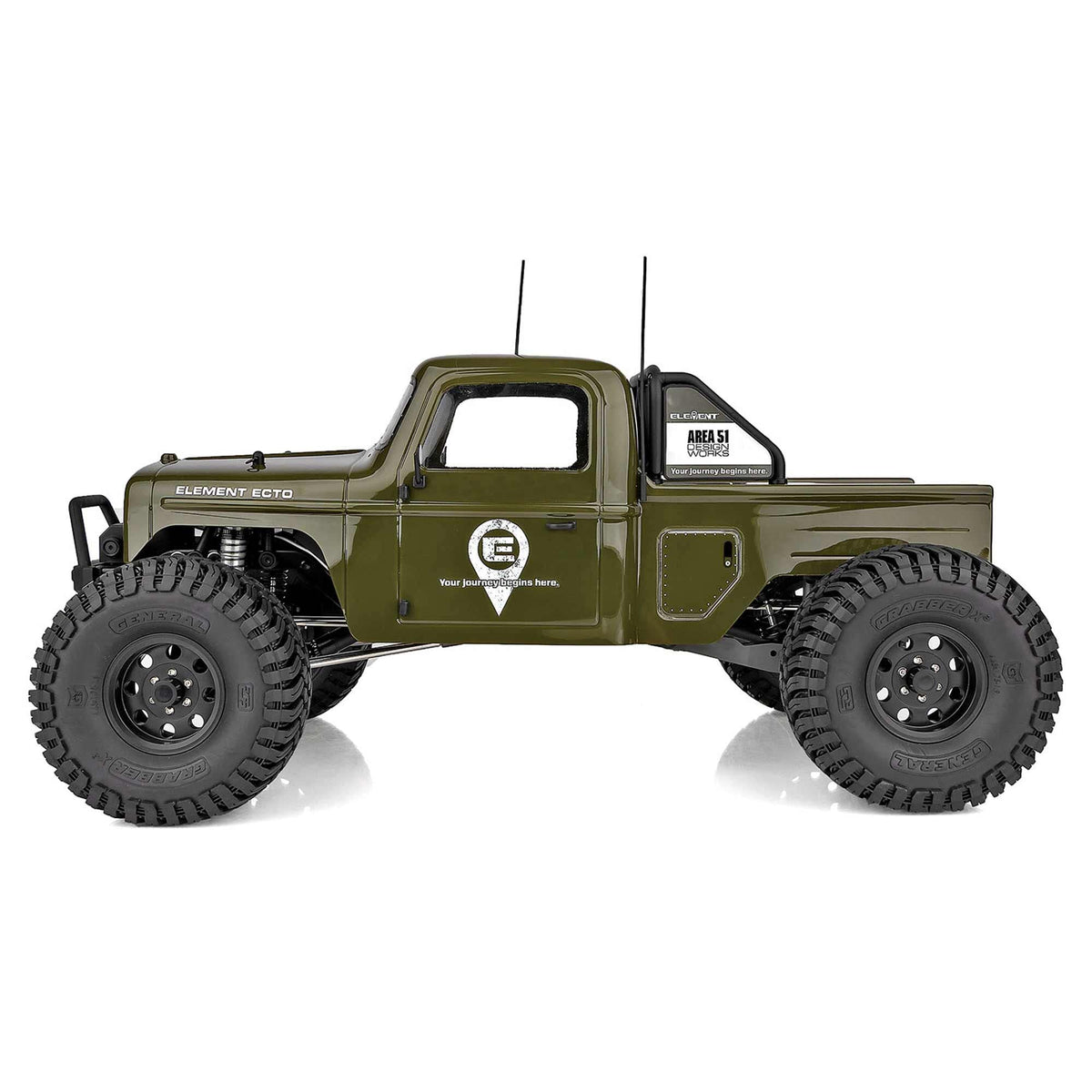 Associated 40117C Enduro Ecto Trail Truck, green RTR LiPo Combo