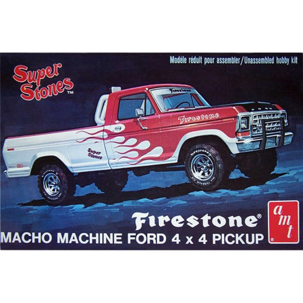 AMT 858 1978 Ford 4x4 Pickup Firestone Super Stones 1/25 Plastic Model Kit
