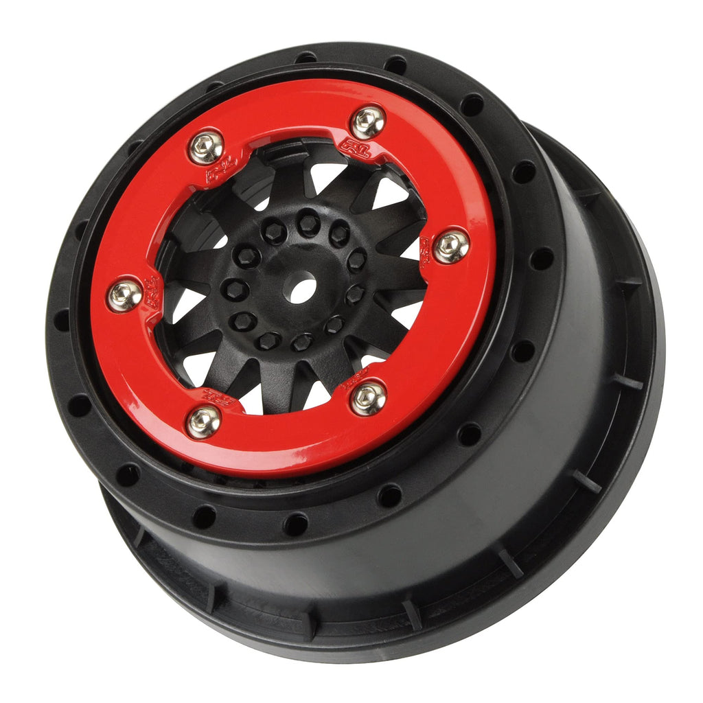 Pro-Line 274503 ProTrac F11 2.2/3.0" Red/Black BeadLock Wheels