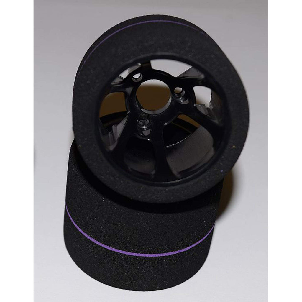 BSR F1234S 1/12 Spec Tire, Rear Mnt Whl, Team Purple (2)