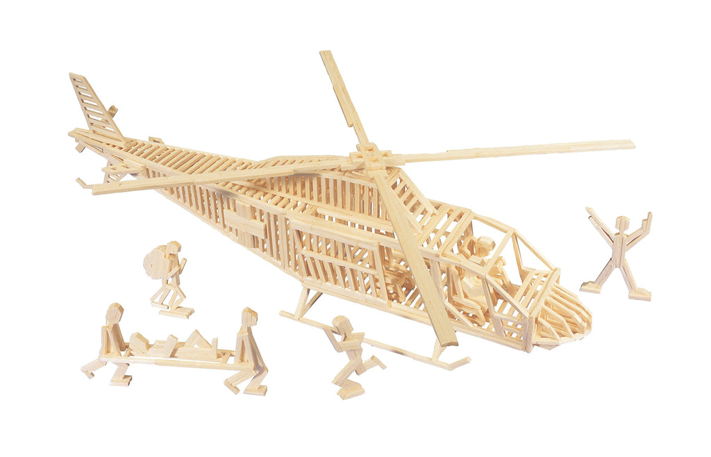 Matchitecture 6646 Rescue Helicopter 500pc Wooden Micro Stick Model Kit