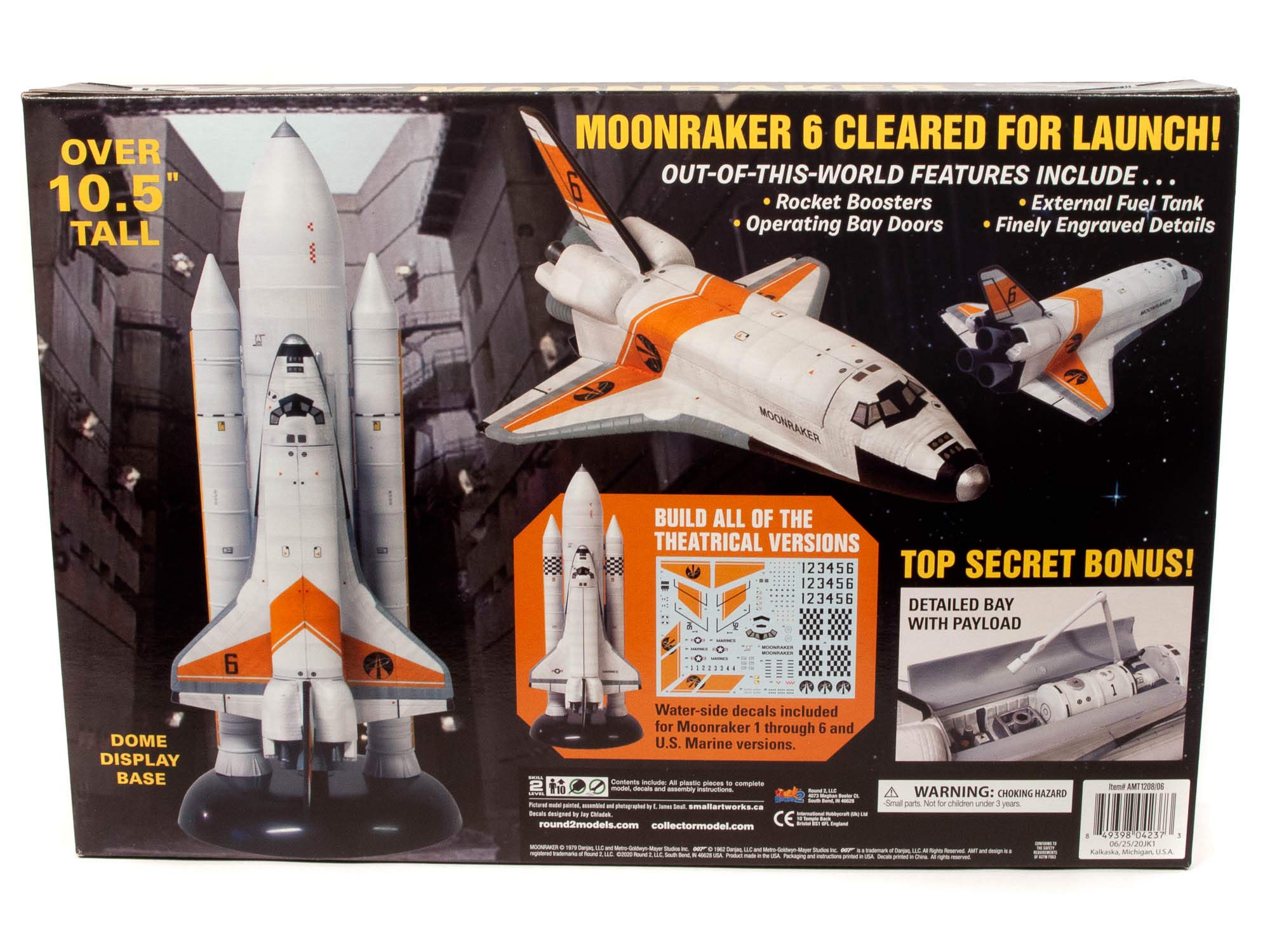 AMT 1208 1/200 Moonraker Shuttle w/Boosters James Bond Model Kit