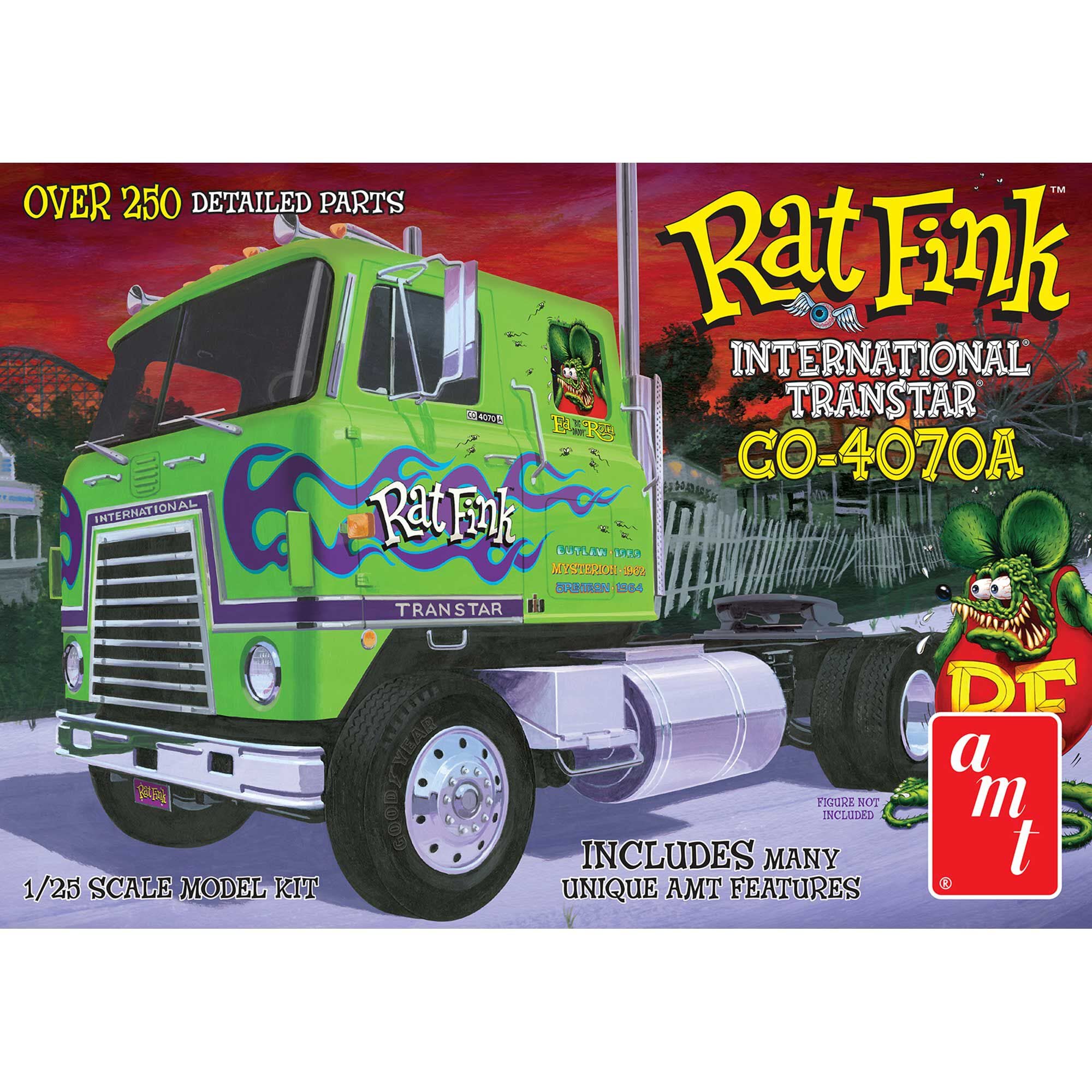 AMT 1291 IH Transtar CO-4070A Tractor Hauler - Rat Fink Model Kit