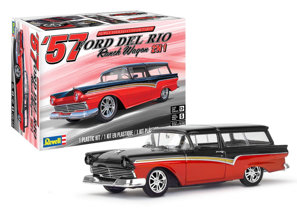 Revell 145489090 1/25 57 Ford Del Rio Ranch Wagon 2N1 Model Kit