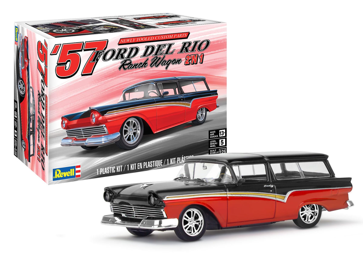 Revell 145489090 1/25 57 Ford Del Rio Ranch Wagon 2N1 Model Kit