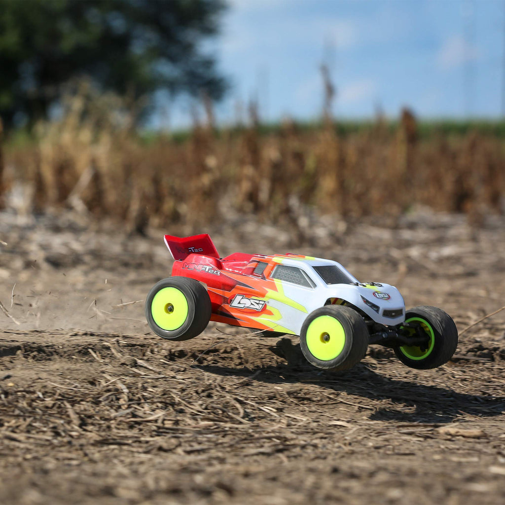 Losi LOS01015T1 Mini-T 2.0 RC Truck RTR +Radio Red/White: 1/18 2wd