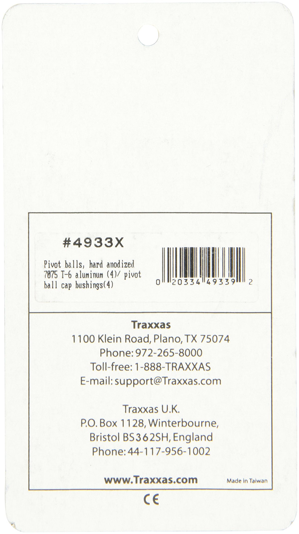 Traxxas 4933X 4933-X Hard-Anodized Suspension Pivot Balls (4)