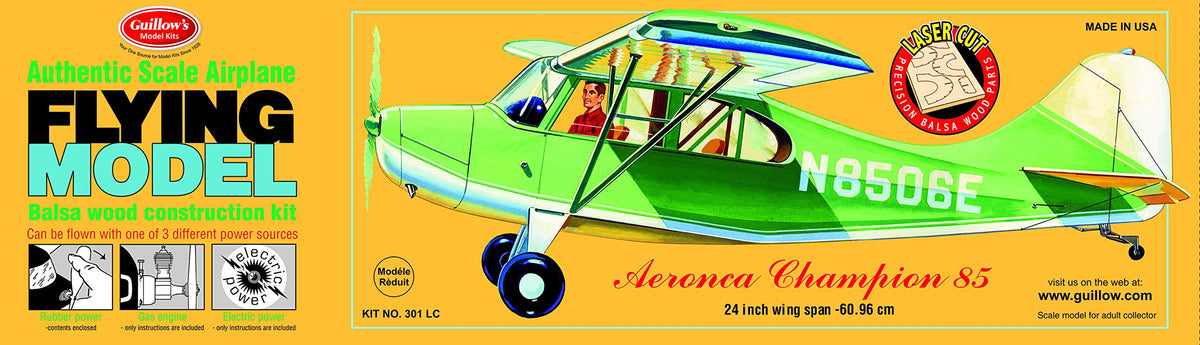 Guillow 301LC Aeronca Champion 85 Laser Cut