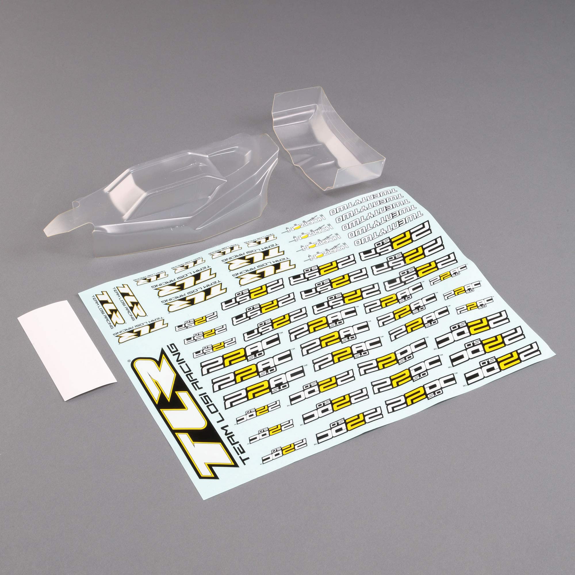 Team Losi Racing TLR230012 Lightweight Body & Wing, Clear: 22 5.0
