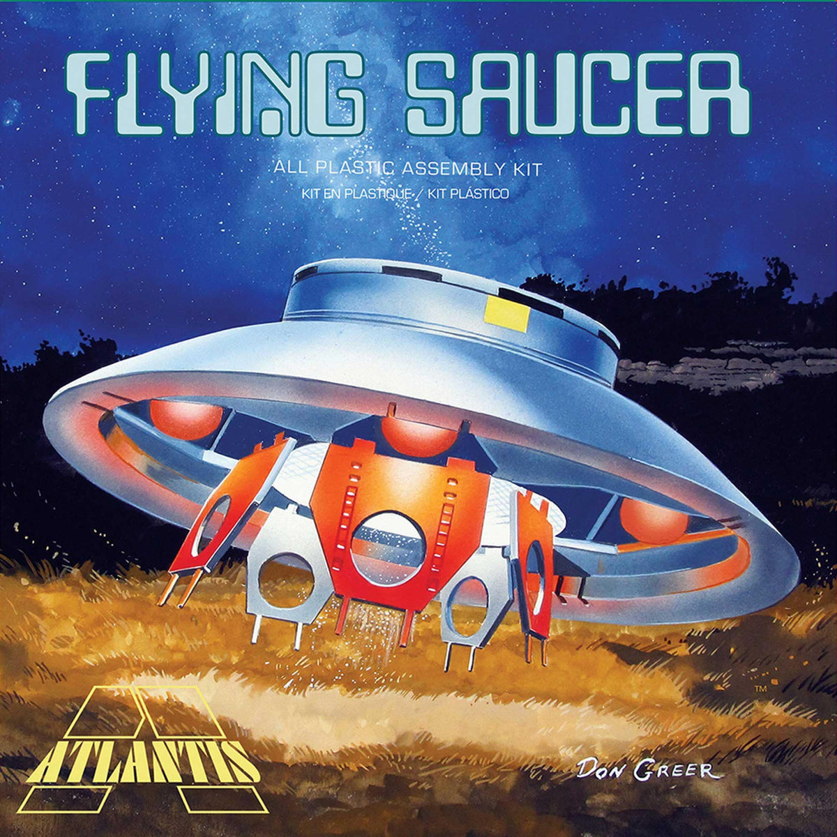 Atlantis A256 The Flying Saucer UFO (Invaders) 1/72 Model Kit