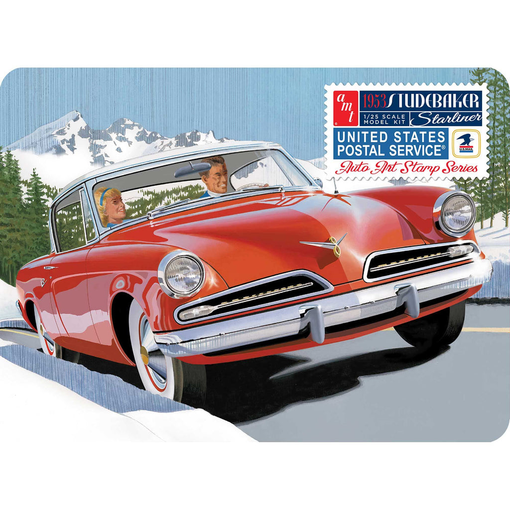 AMT 1251 1/25 '53 Studebaker Starliner USPS Collectible Tin Model Kit