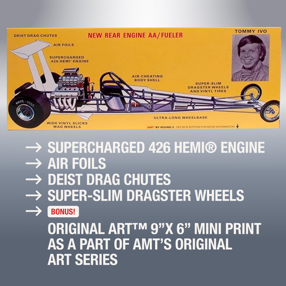 AMT 1253 Tommy Ivo Rear Engine Dragster 1:25 Model Kit