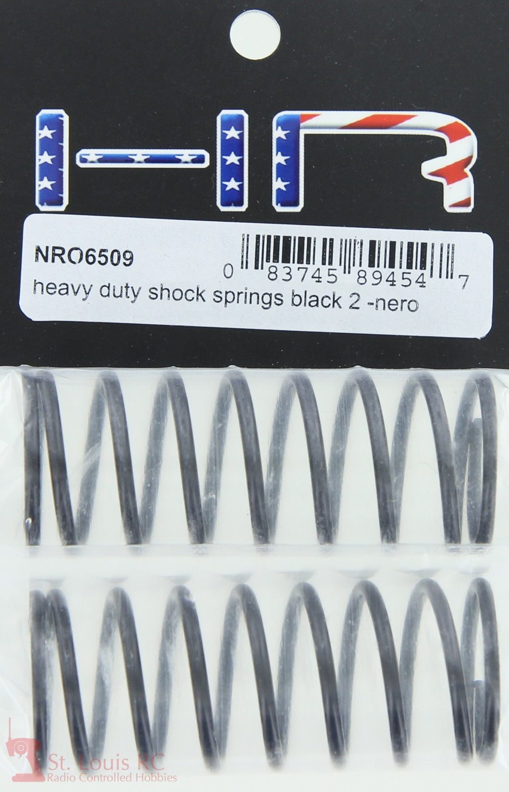 Hot Racing NRO6509 Heavy Duty Shock Springs 12.65lb/in Black (2)
