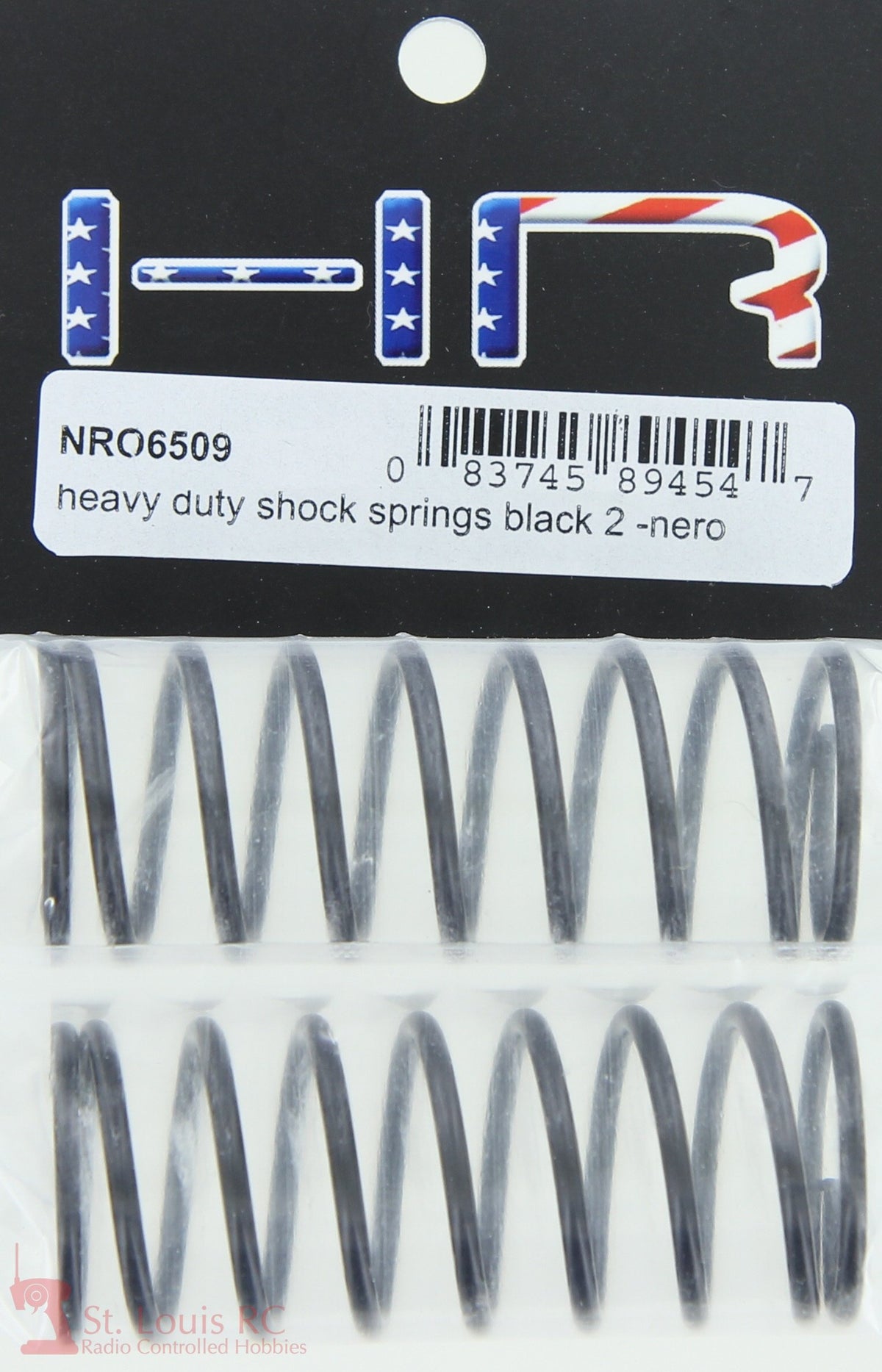 Hot Racing NRO6509 Heavy Duty Shock Springs 12.65lb/in Black (2)