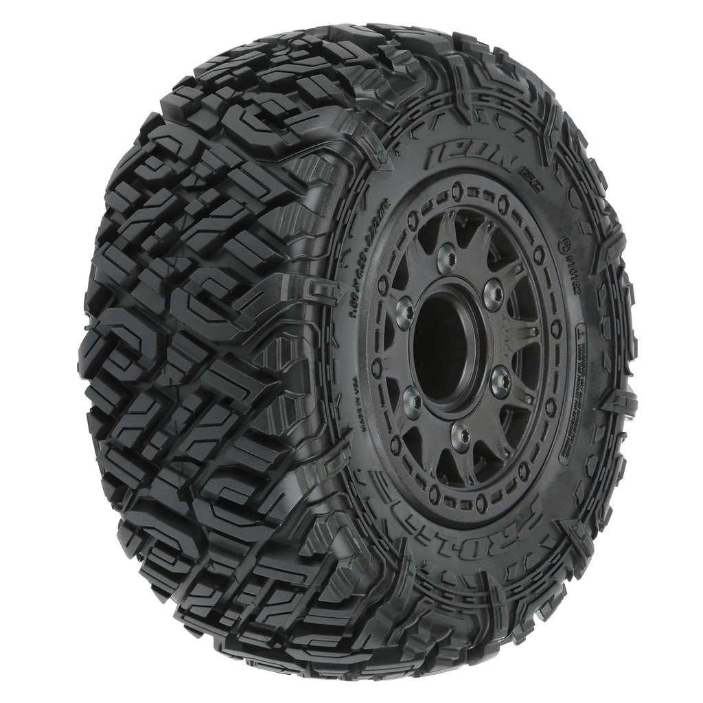 Pro-Line 1018210 Icon SC 2.2"/3.0" M2 Tires Mounted Black Wheels SC F/R