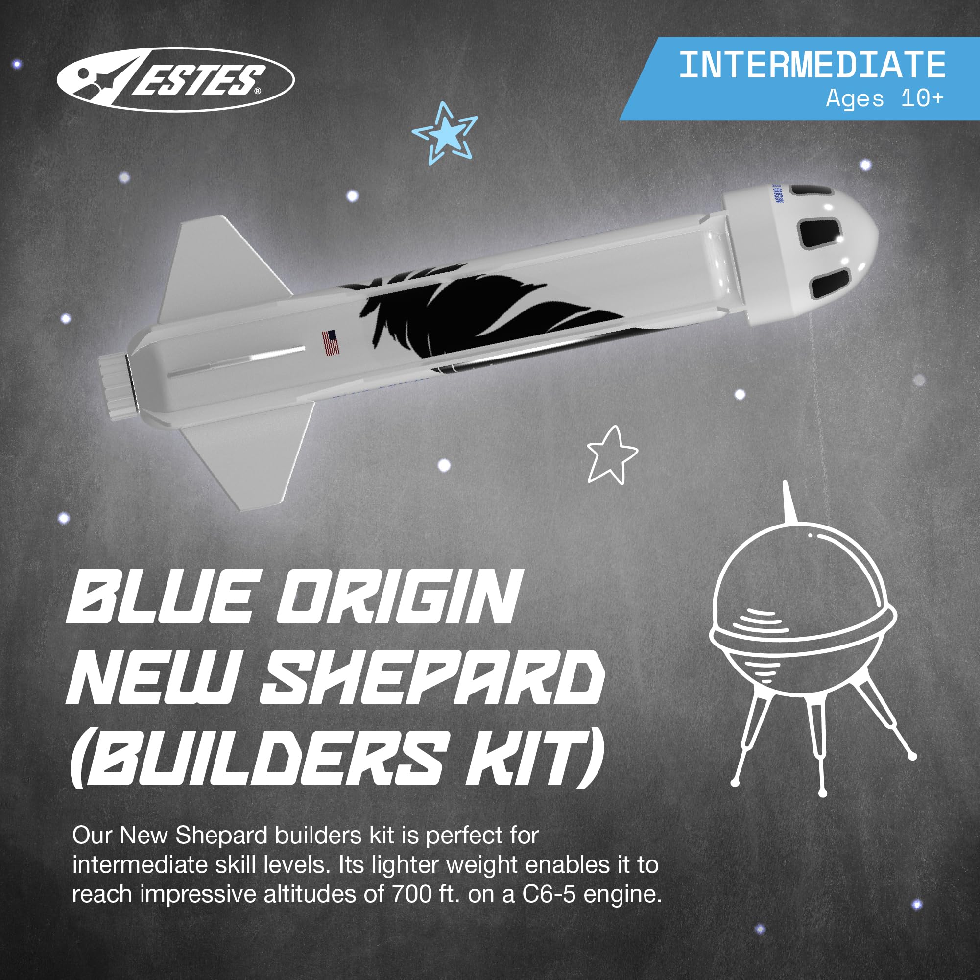 Estes 7315 Blue Origin New Shepard Builder Kit