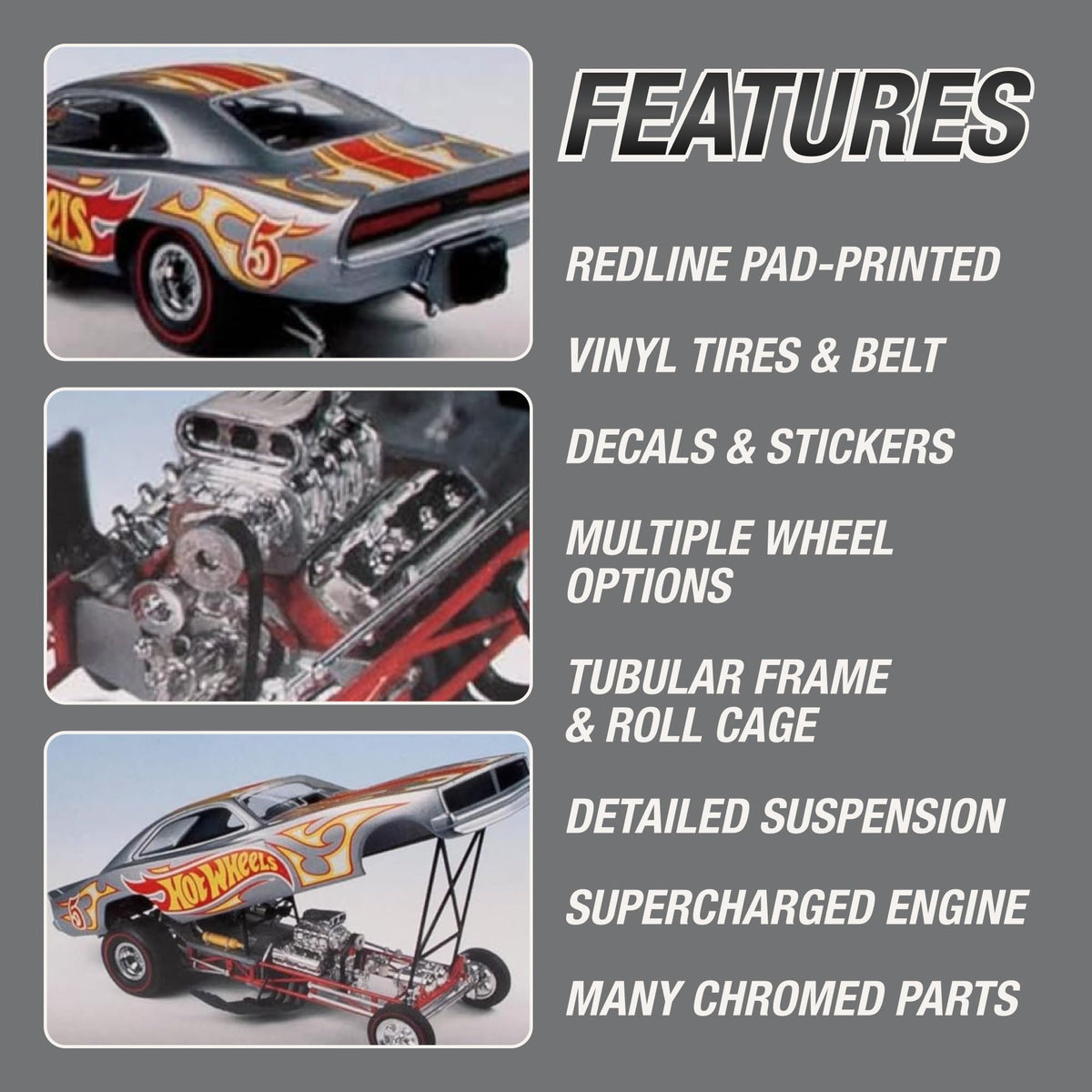 Polar Lights 988 1969 Dodge Charger Funny HW 1:2 Model Kit