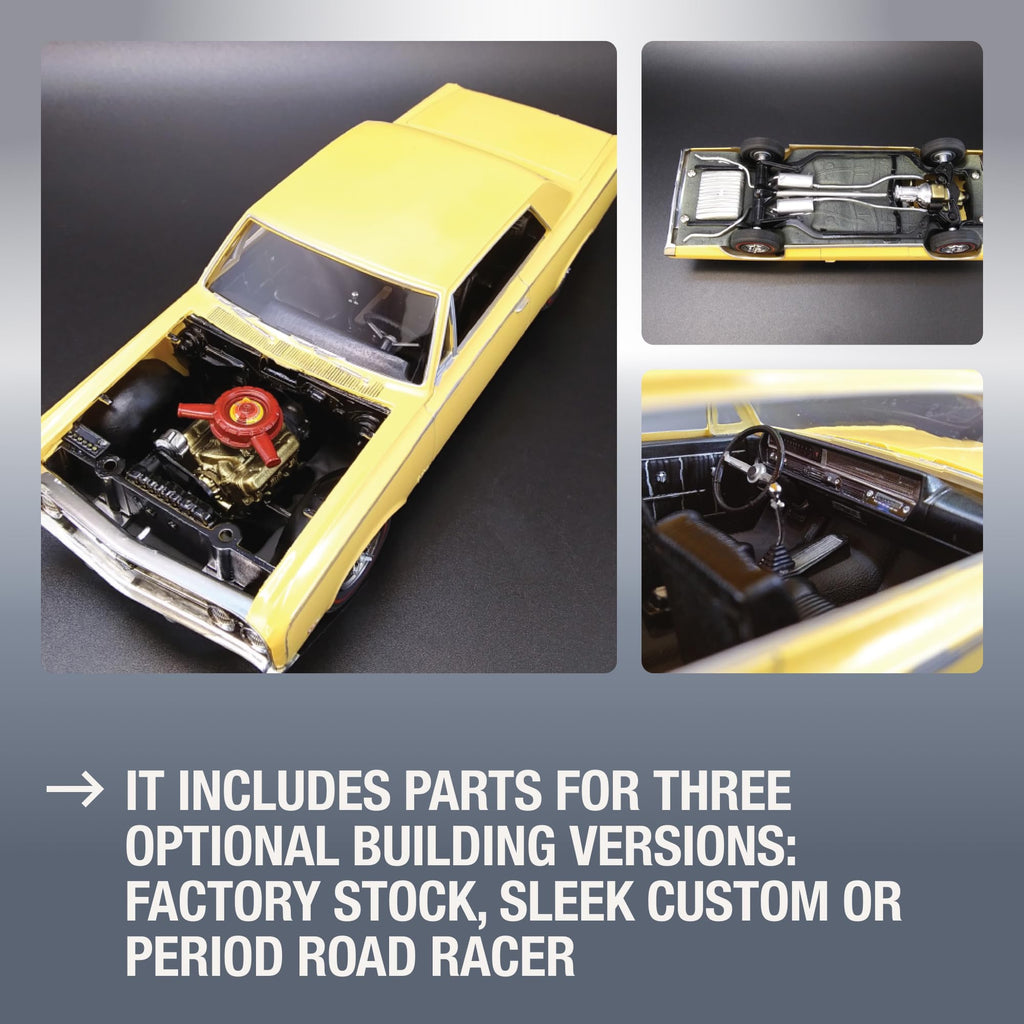 AMT 1066 1964 Oldsmobile Cutlass 442 Hardtop 3-in-1 1/25 Model Kit New