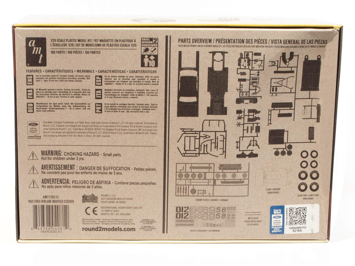 AMT 1190 1/25 1965 Ford Fairlane Modified Stocker Model Kit