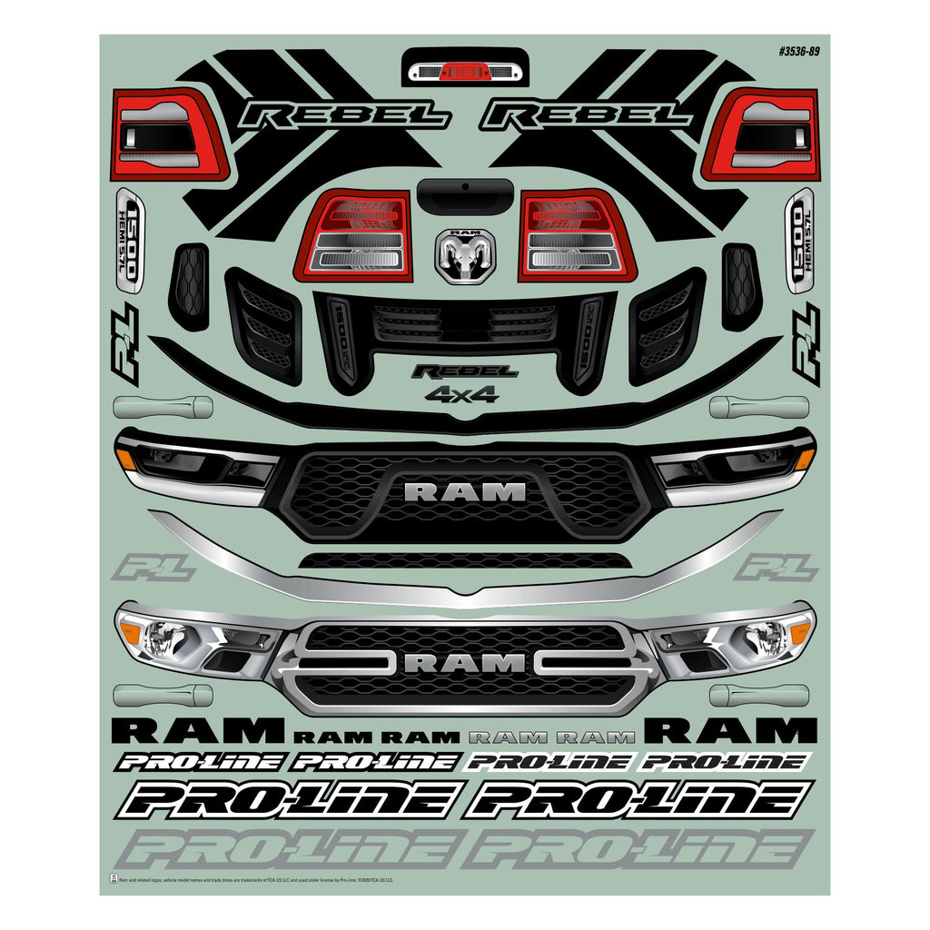 Pro-Line 353617 PreCut 2020 Ram Rebel 1500 Clear Body E-Revo 2.0