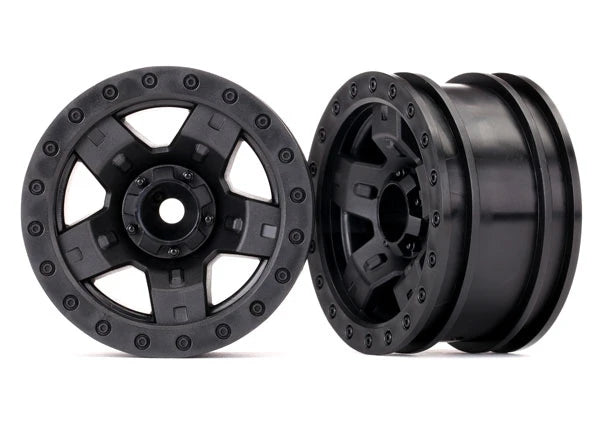 Traxxas 8180 TRX-4 Sport 2.2 Inch RC Crawler Wheels Pair (2) Black