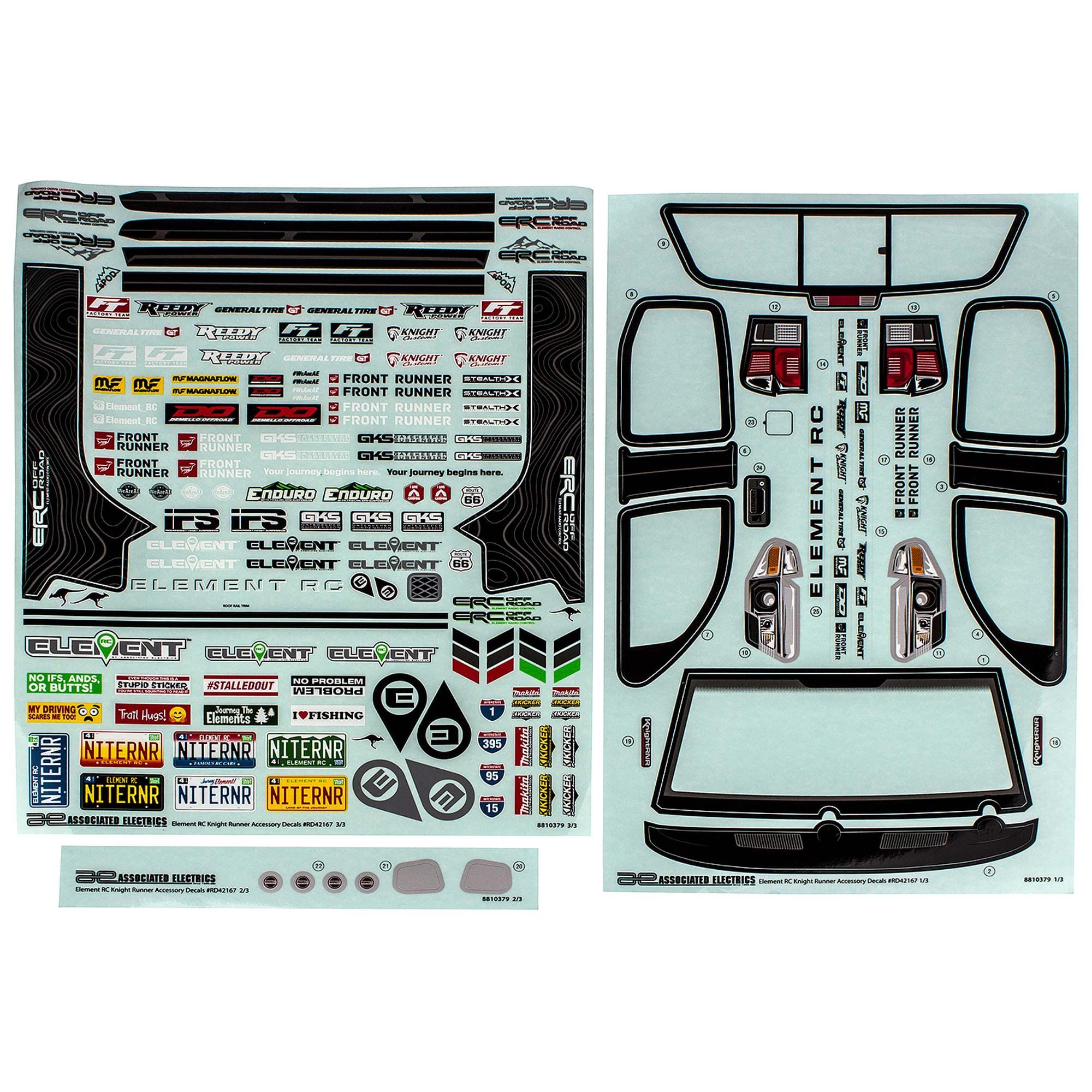 Team Associated 42167 Knightrunner Decal Sheet