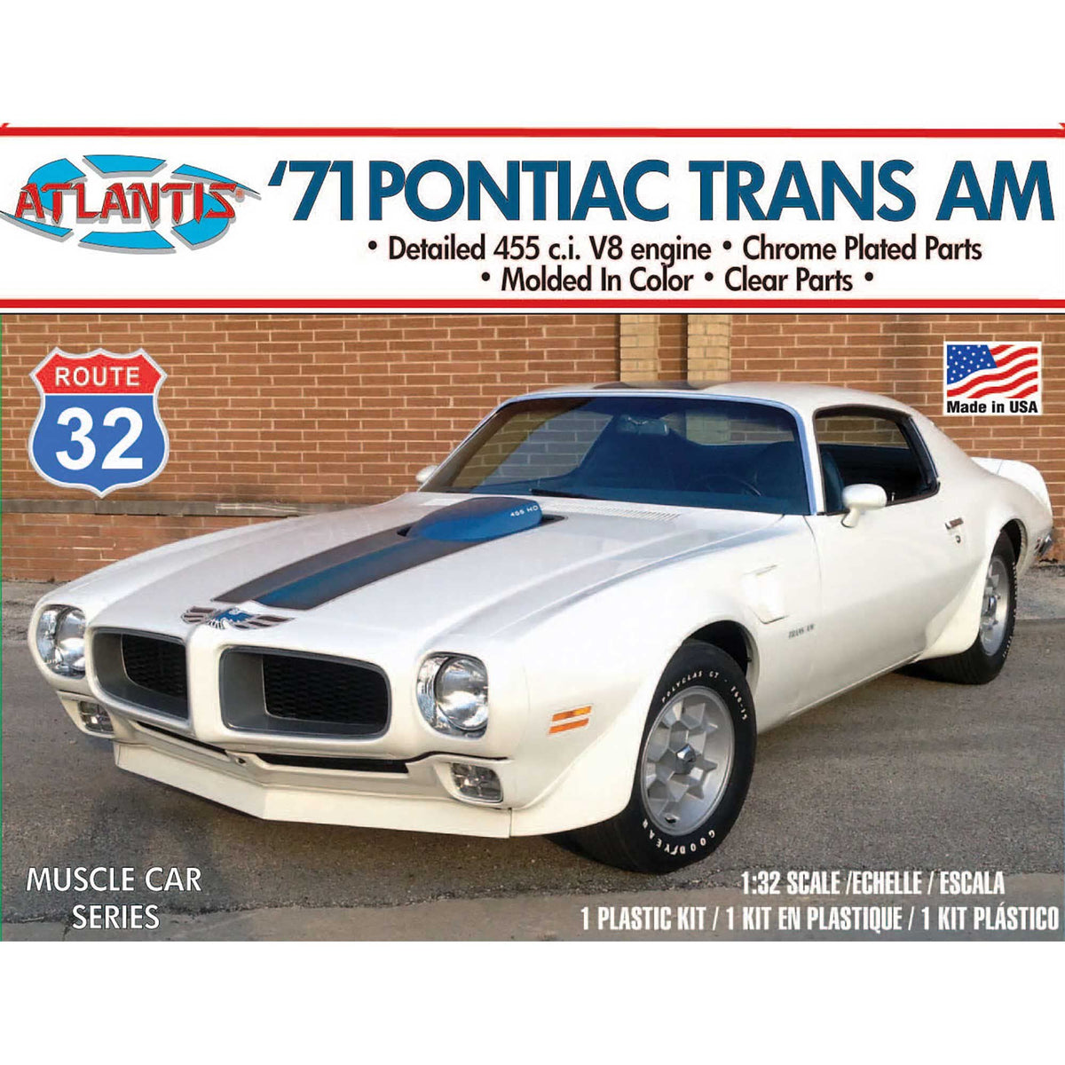 Atlantis M2009 1971 Pontiac Firebird Route 1/32 Model Kit