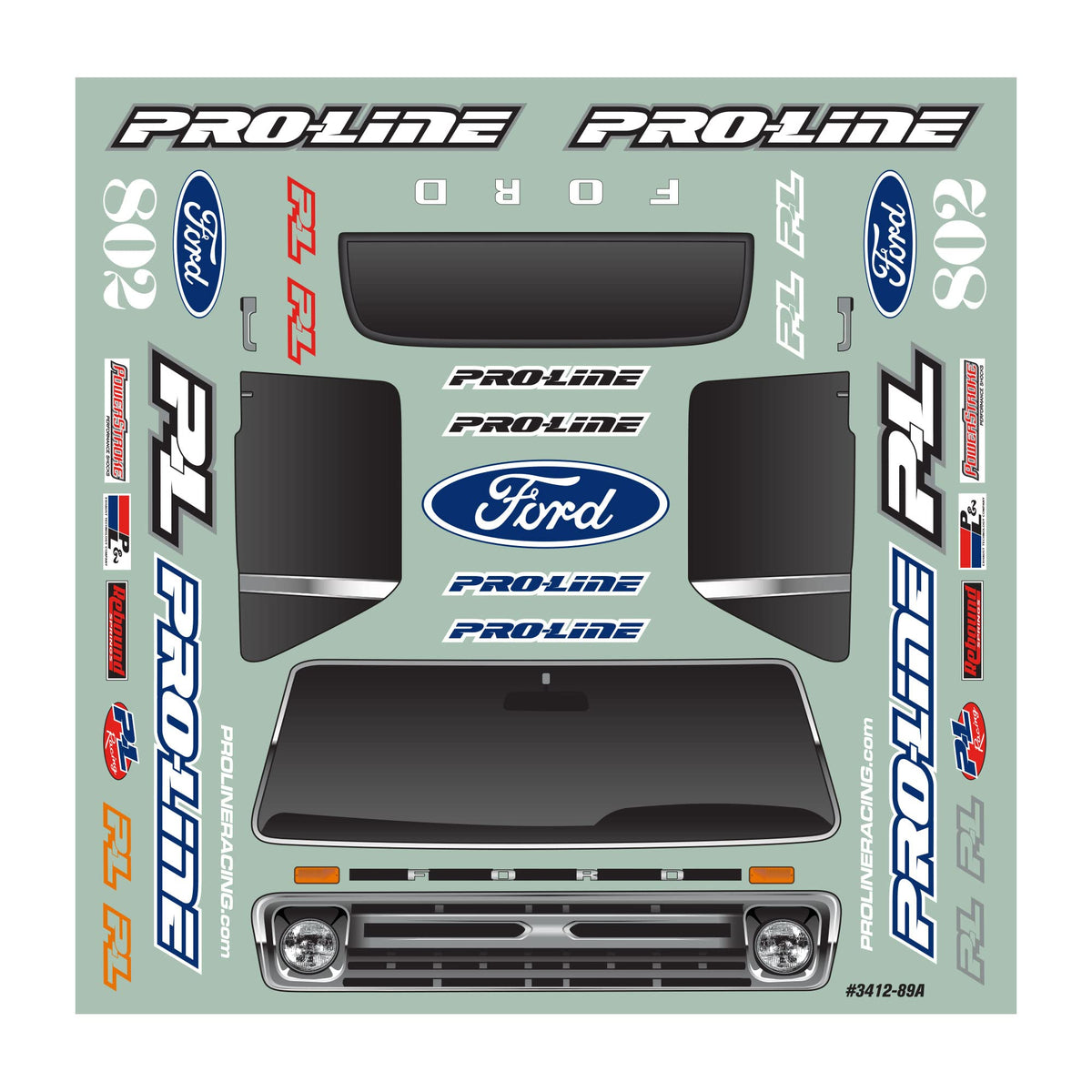 Pro-Line 341218 1966 Ford F100 (Black) Body for Stamped