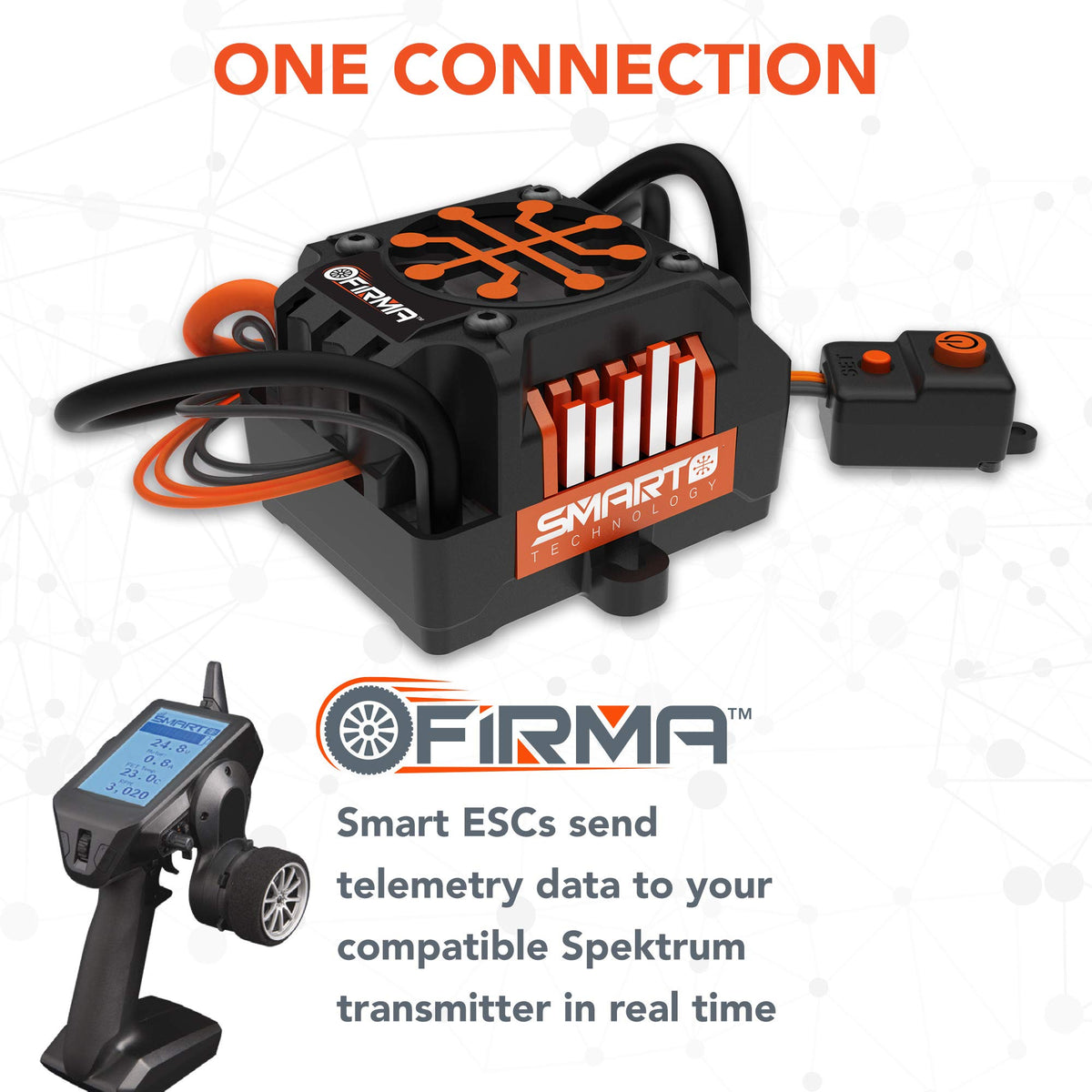 Spektrum SPMXSE1040RX Firma 40 Amp Brushed Smart 2-in-1 ESC and Receiver