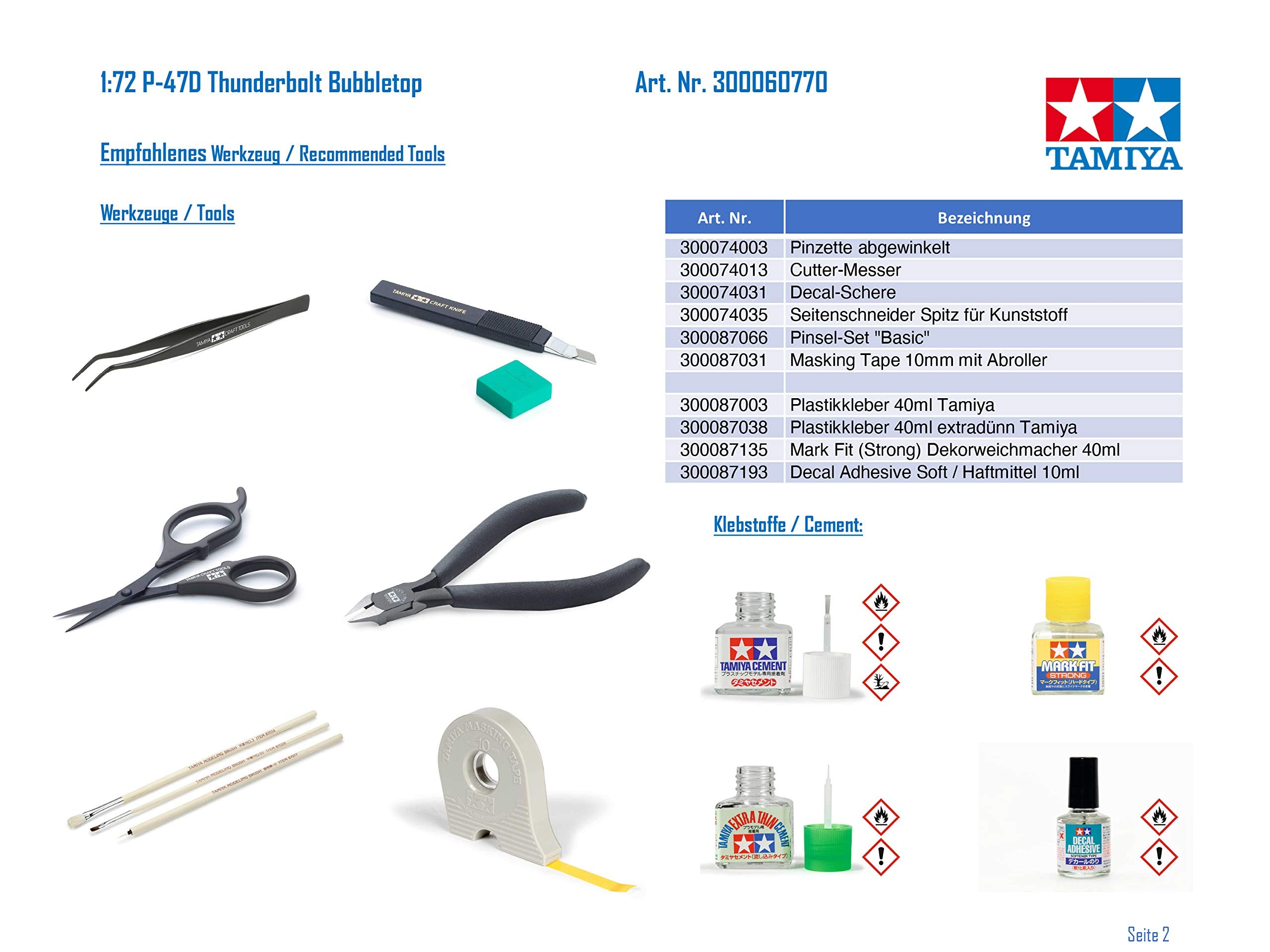 Tamiya 60770 1/72 P-47D Thunderbolt Bubbletop