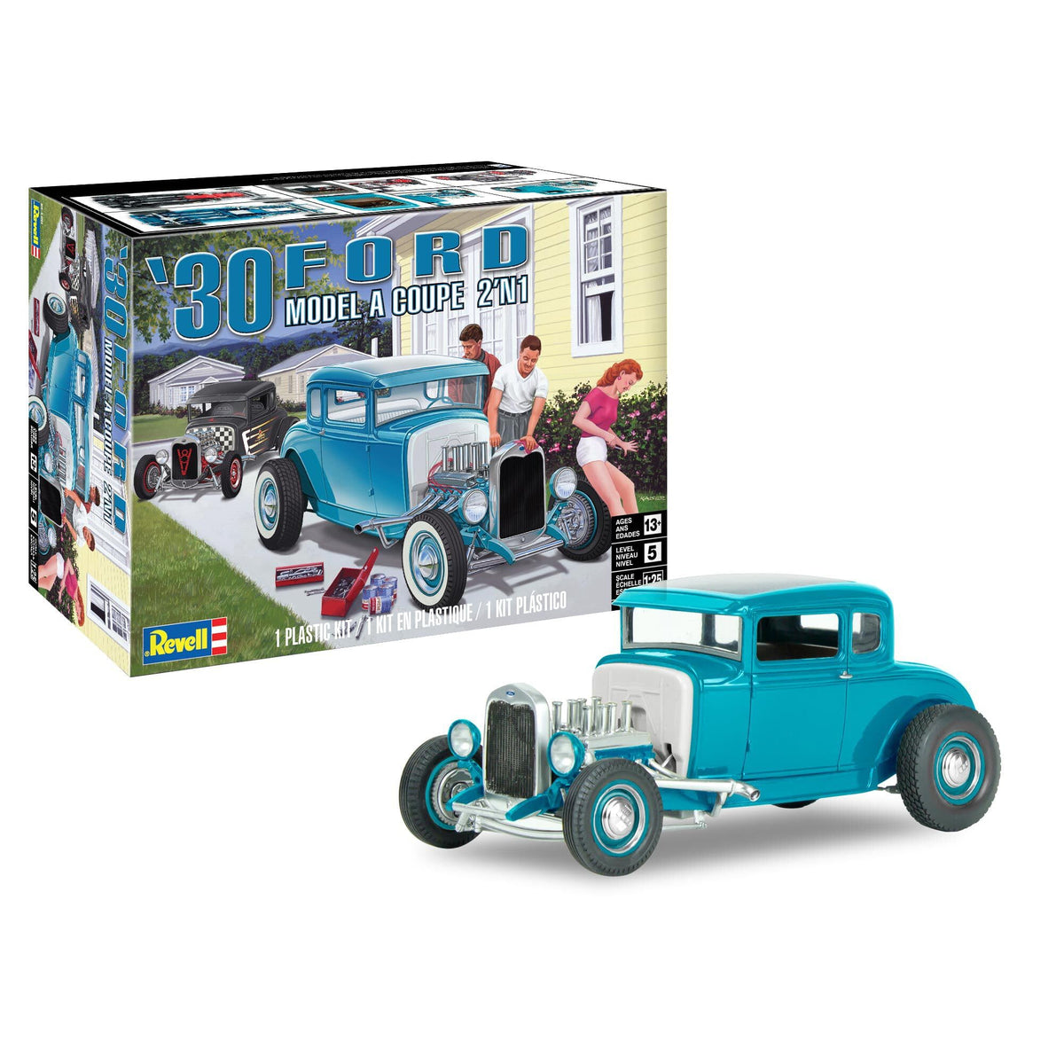 Revell 85-4464 1:25 1930 Ford Model A Coupe 2N1 Model Kit