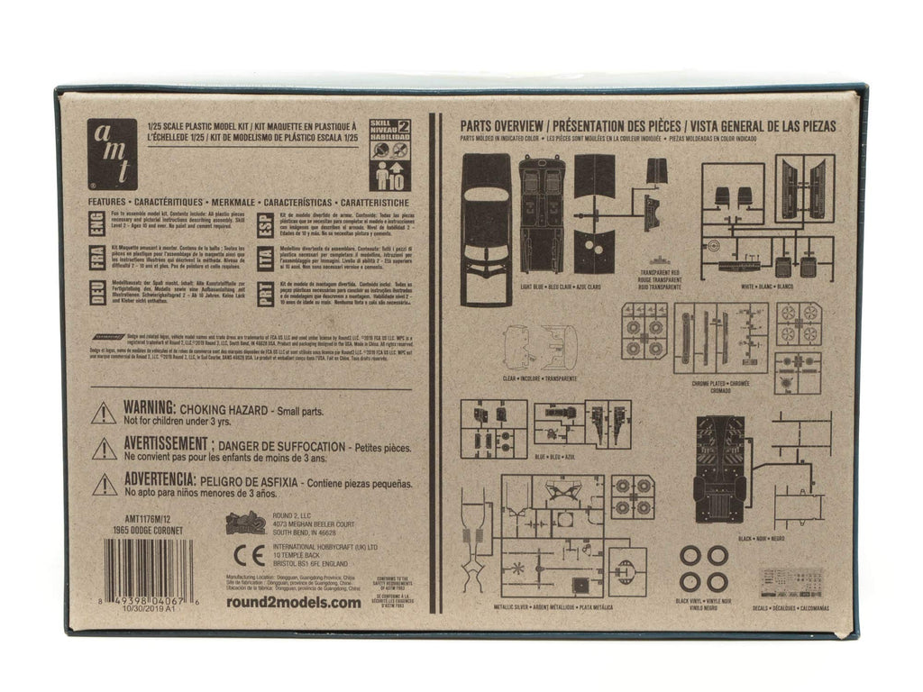 AMT 1176 1/25 1965 Dodge Coronet Snap Model Kit