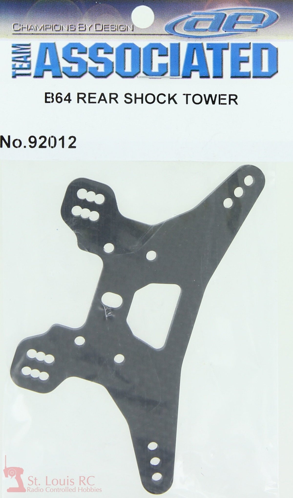 Team Associated 92012 B64 Rear Shock Tower, woven carbon fiber