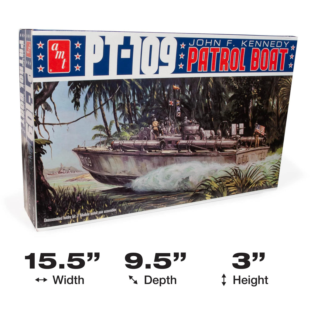 AMT 1233 1/64 John F Kennedy PT-109 Patrol Boat WWII Model Kit New Sealed
