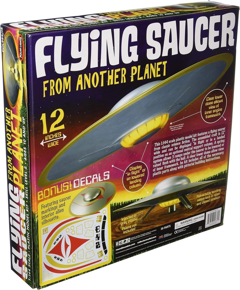 Polar Lights 985 12" Flying Saucer Model Kit