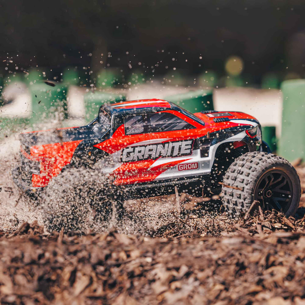 ARRMA ARA2102T2 Granite GROM 4X4 RTR 1/18 Monster Truck Red LiPo New