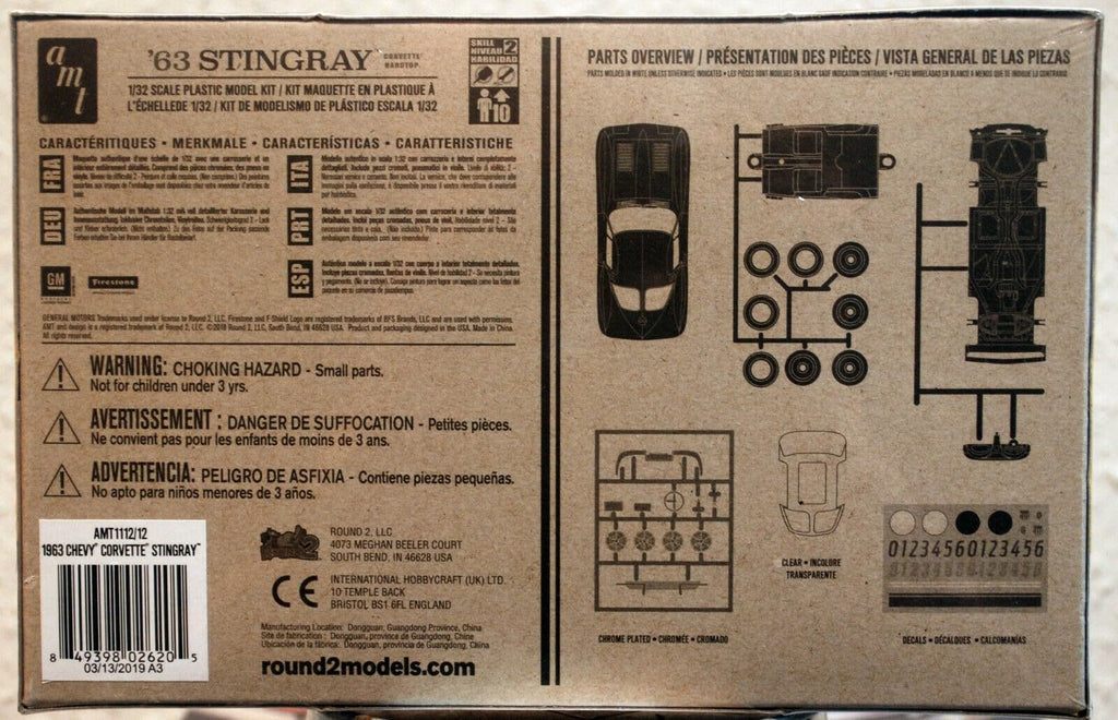 AMT 1112 1/32 1963 Chevy Corvette Model Kit
