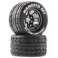 DuraTrax DTXC5251 Bandito MT 2.8 Mounted Blck Chrome 14mm Hex(2)