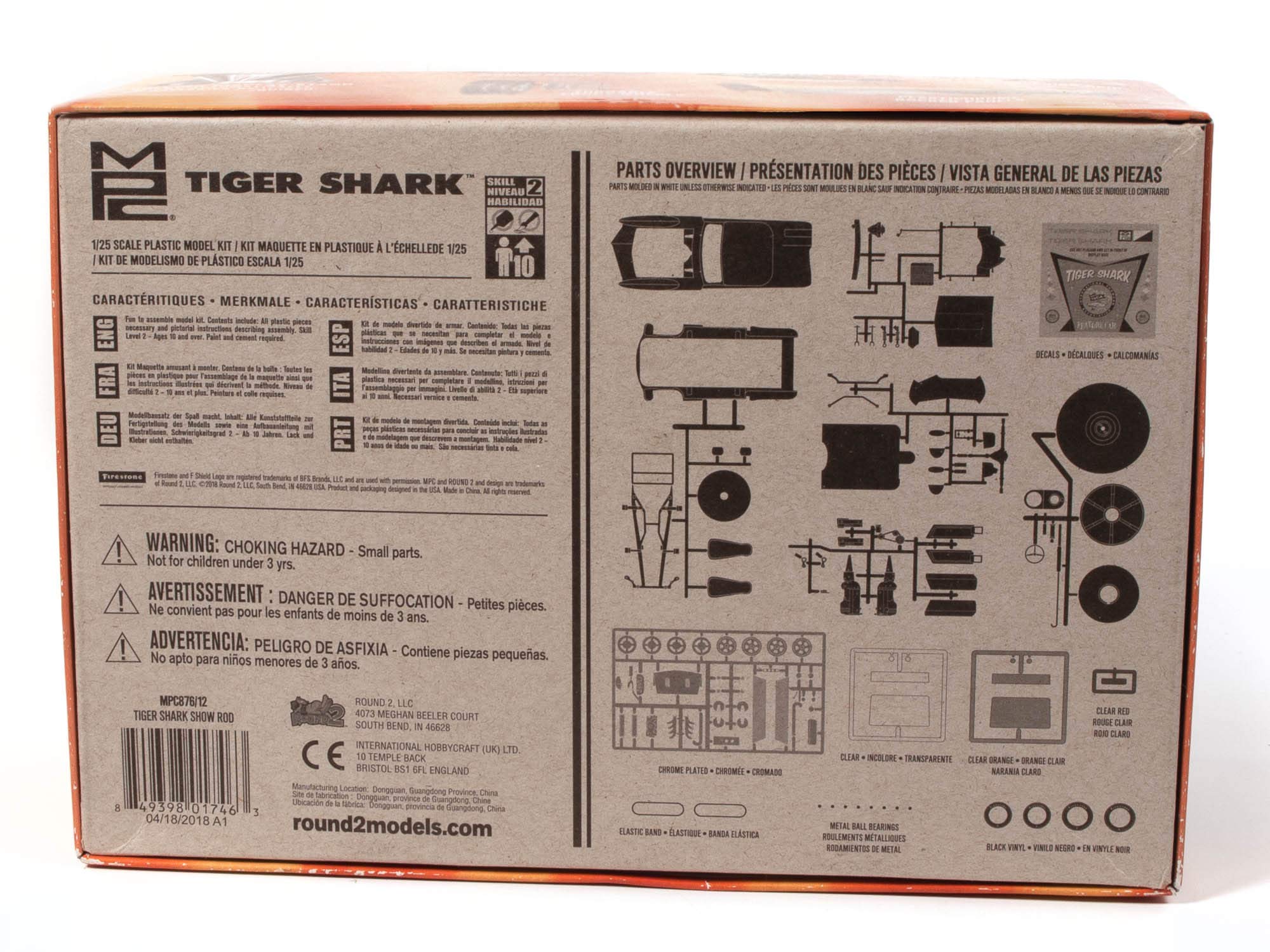 MPC 876 Tiger Shark Show Rod 1/25 Custom Car Model Kit Retro Deluxe New