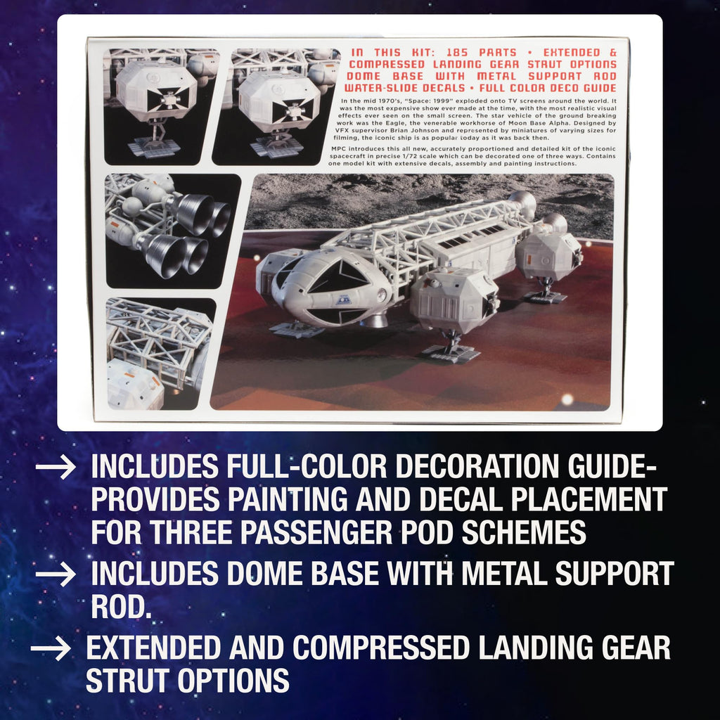 MPC 913 1/72 Space 1999 Eagle Transporter 14" Plastic Model Kit New