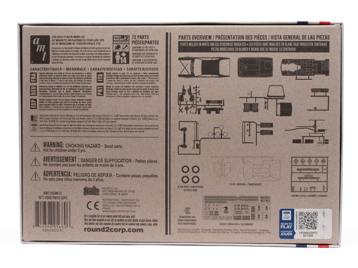 AMT 1350M 1977 Ford Pinto USPS 1/25 Model Kit