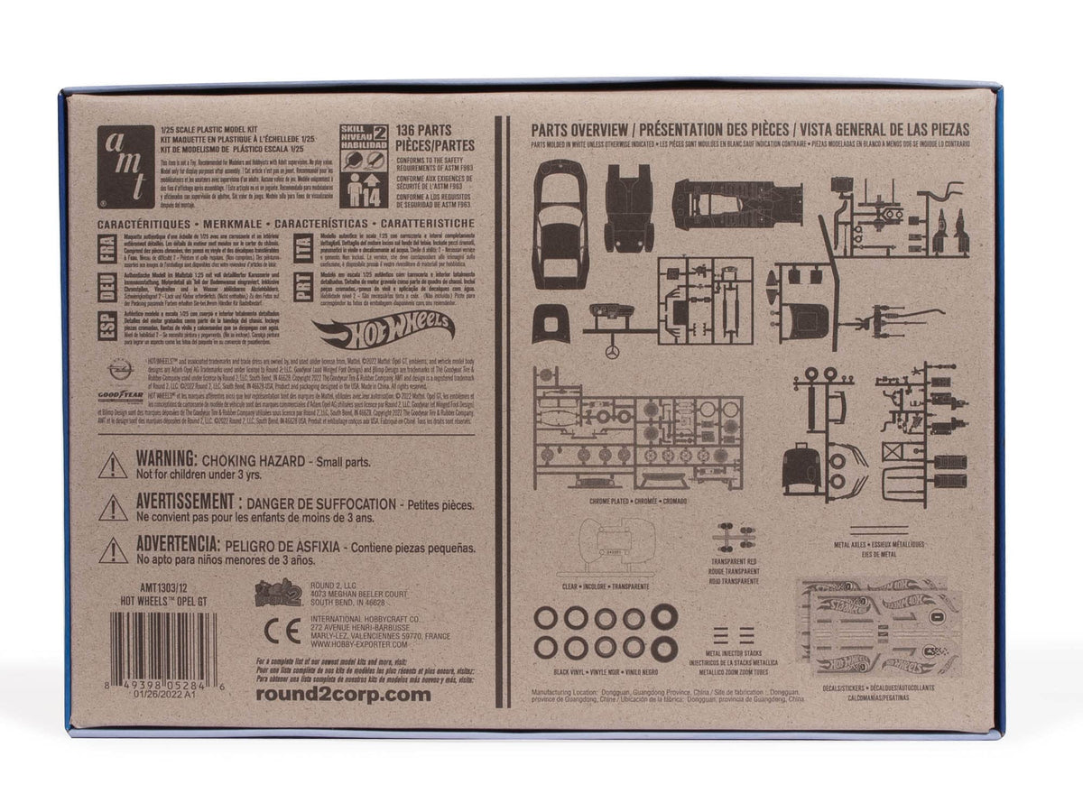 AMT 1303 Hot Wheels Buick Opel GT 1:25 Model Kit