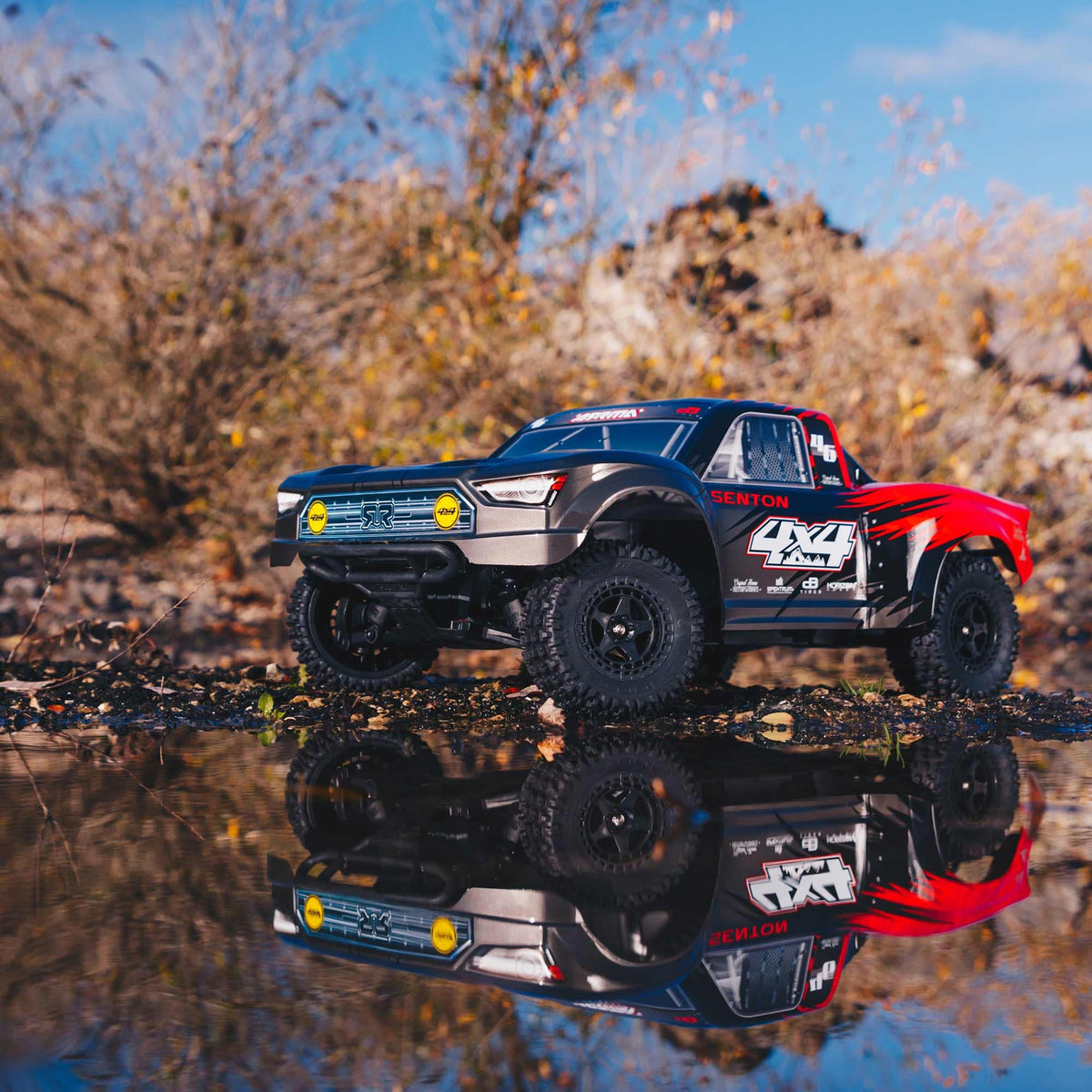 Arrma ARA4203XV3T1 1/10 SENTON 4x4 MEGA 550 BRUSHED SHORT COURSE TRUCK RTR, RED