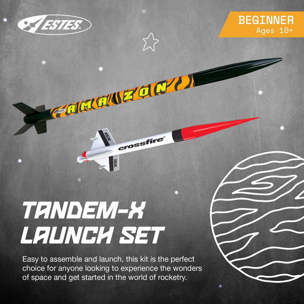 Estes 1469 Tandem-X Launch Set E2X Model Rockets (2)