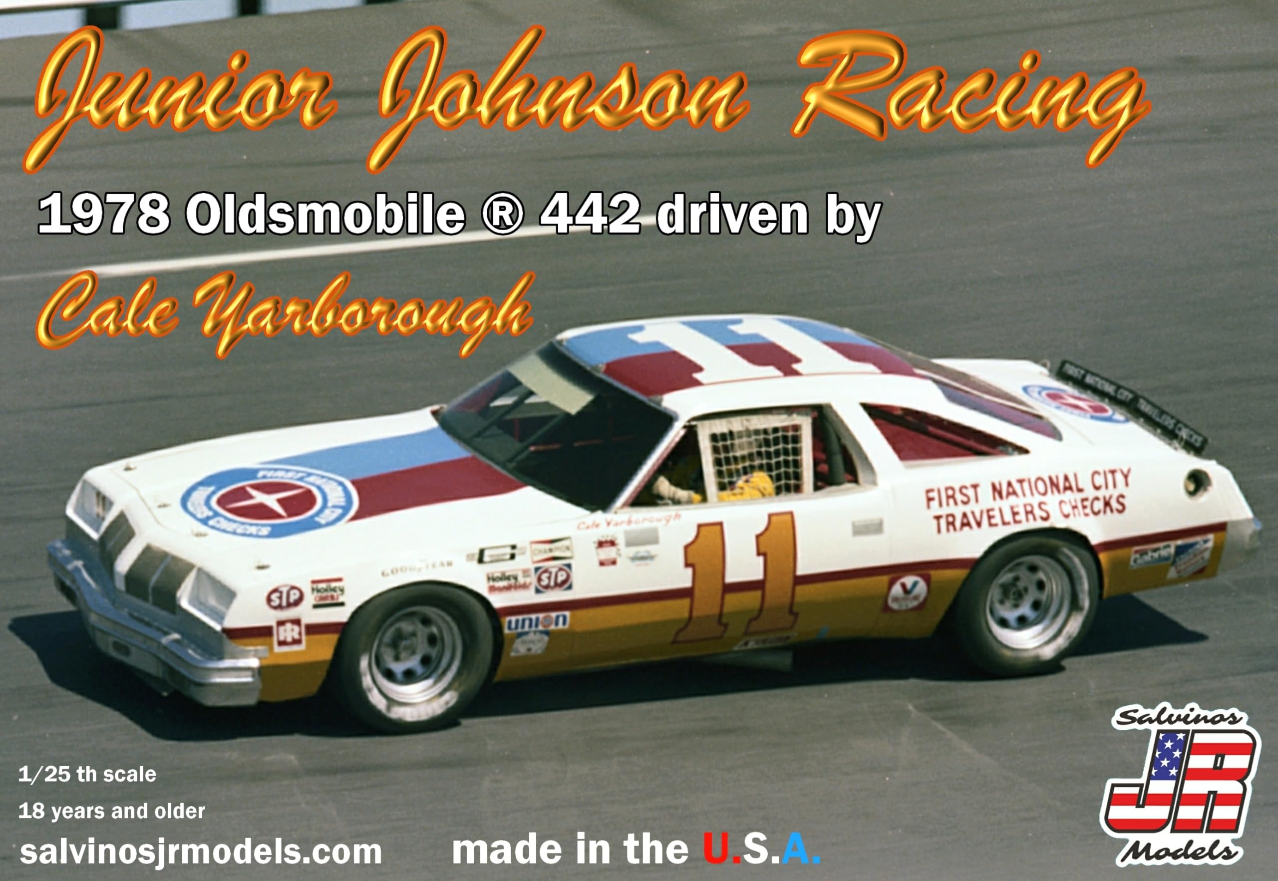 Salvinos JR JJO1978B Junior Johnson 1978 Olds 442 Cale Yarborough 1/25 Sealed