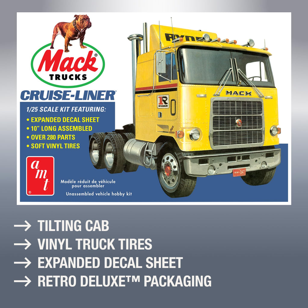 AMT 1062 1/25 Mack Cruiseliner Semi Tractor Model Kit