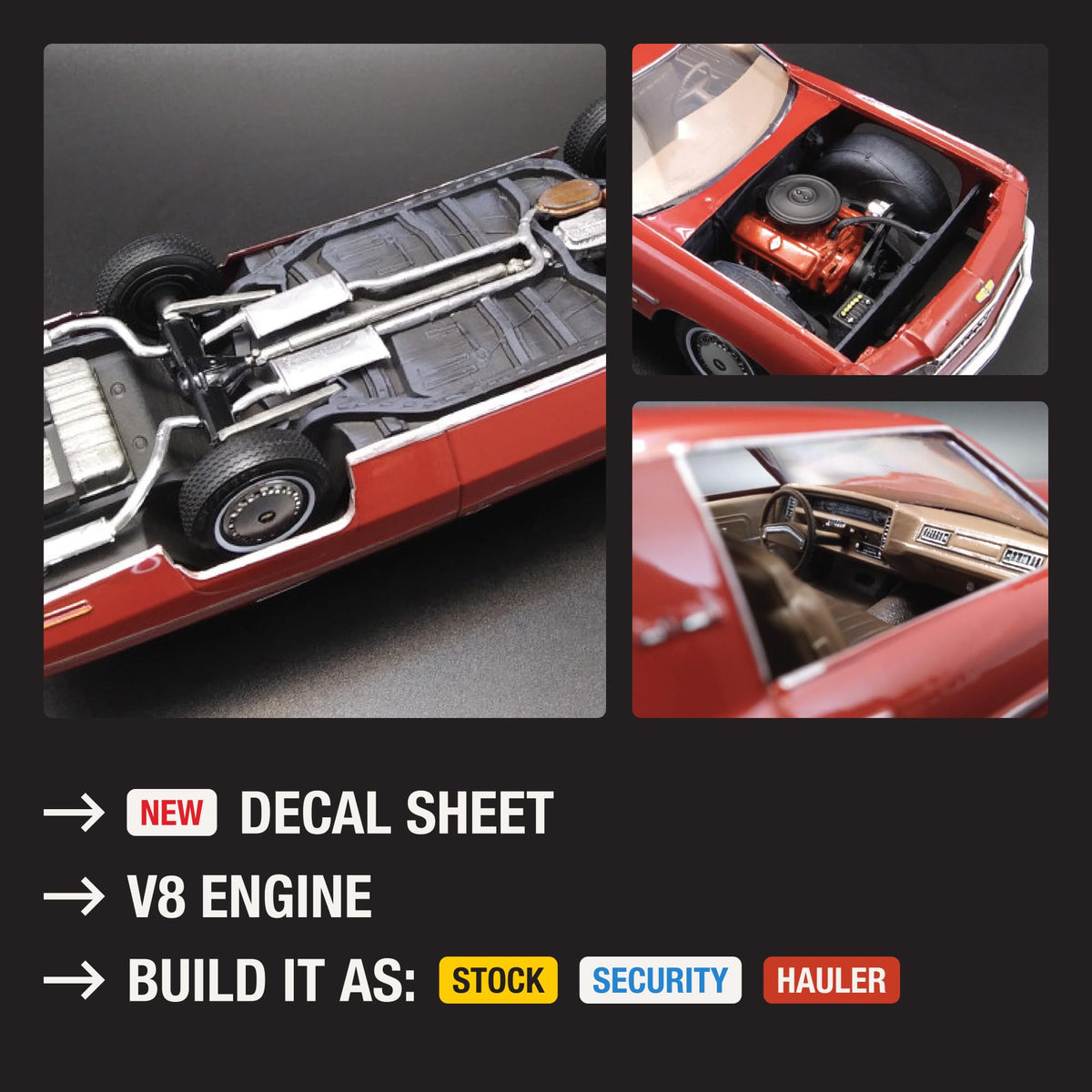 MPC 963M 1976 Chevy Caprice w/Trailer 2T Model Kit