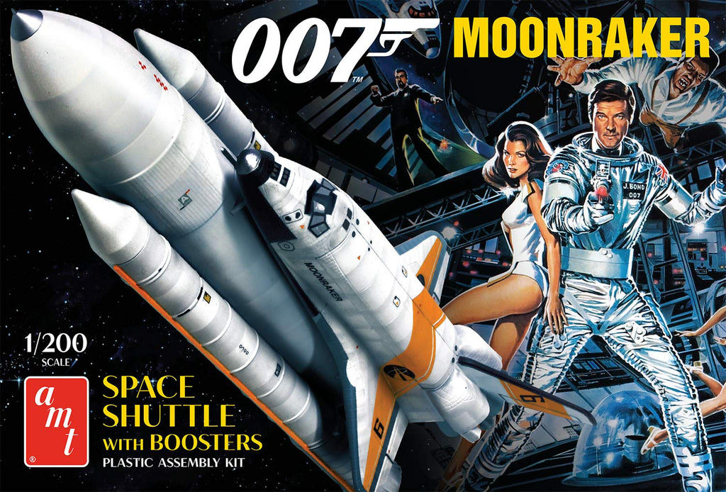 AMT 1208 1/200 Moonraker Shuttle w/Boosters James Bond Model Kit