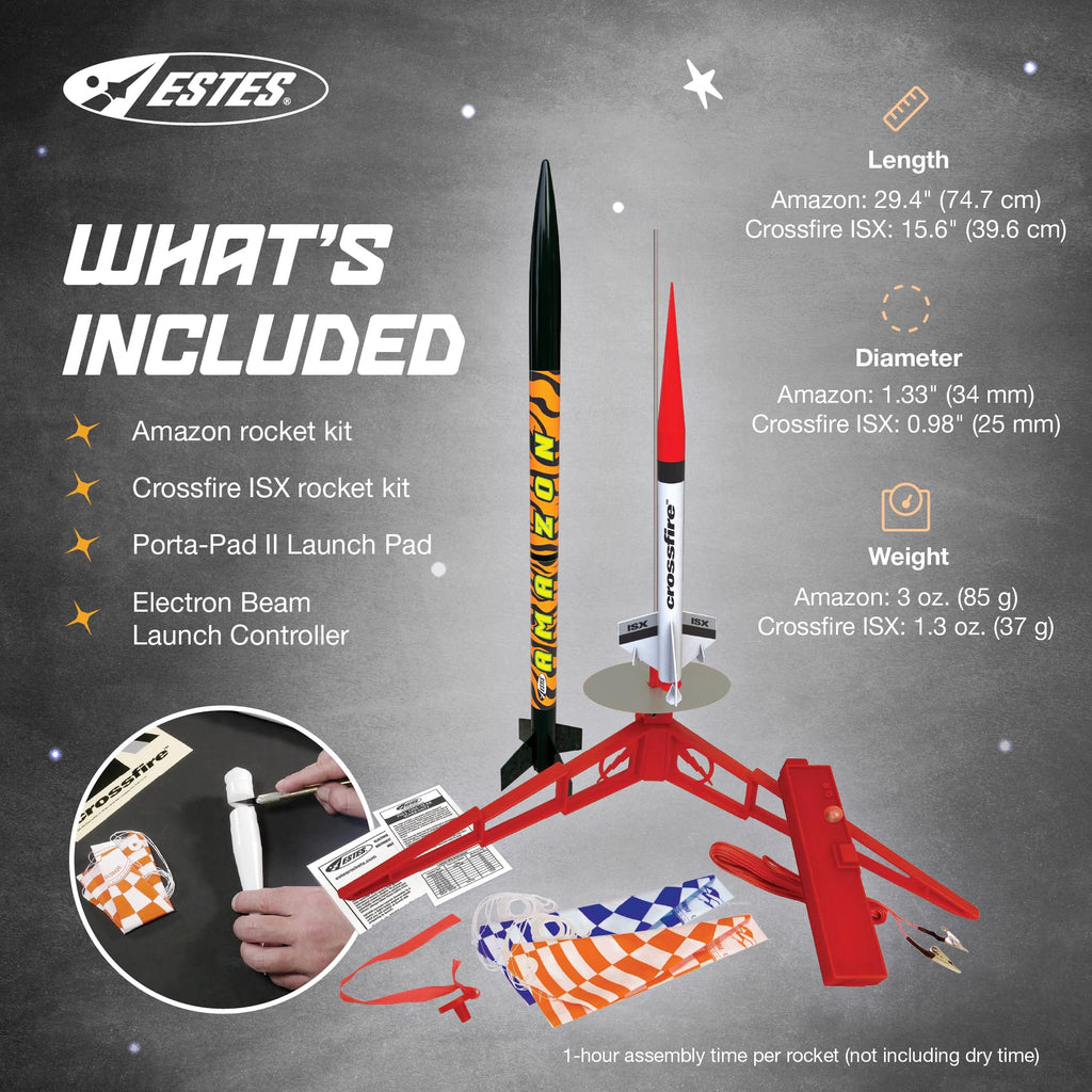 Estes 1469 Tandem-X Launch Set E2X Model Rockets (2)