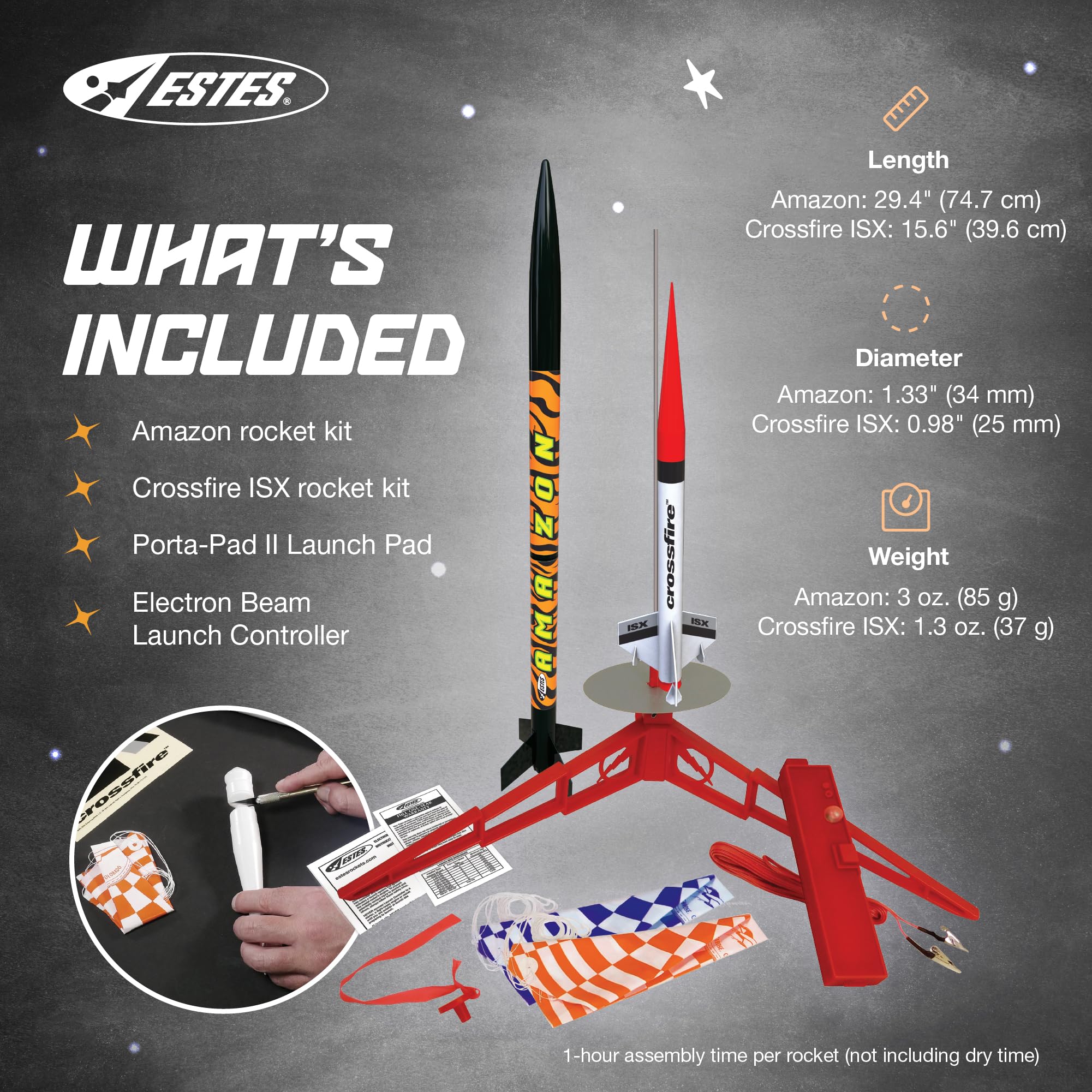 Estes 1469 Tandem-X Launch Set E2X Model Rockets (2)